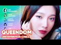 Red Velvet - Queendom (Lyrics Karaoke + Line Distribution) PATREON REQUESTED