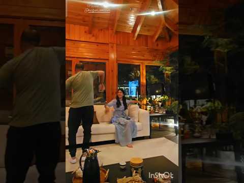 اسيل عمران لما ترقص مع اخوها 