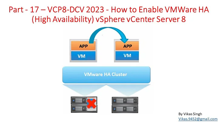 VCP8-DCV 2023 | Part-17 | How to Enable VMWare HA High Availability vSphere vCenter Server 8