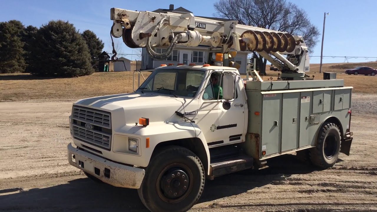 1985 Ford F 800 Aerial Lift Bucket Truck Tele E Lect Captain Boom 30’ 4” Reach 45820 Miles