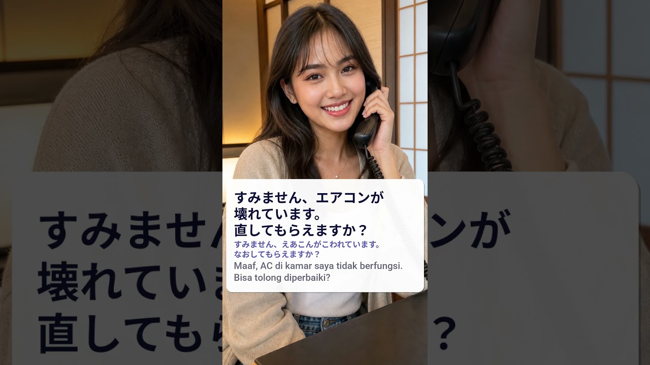 Bahasa Jepang Hotel | Minta Layanan Kamar #Shorts