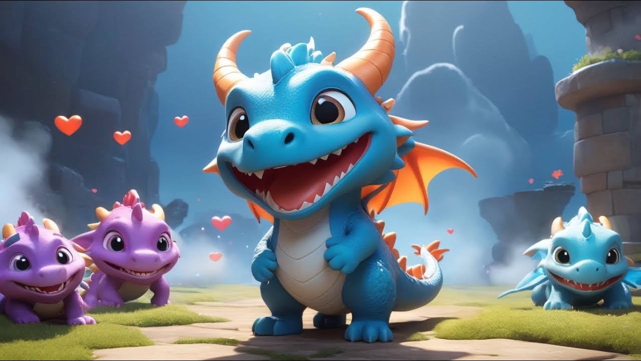 Eight Little Dragons Breathing Fire | Fun Counting Song for Kids with Friendly Dragons and Fiery