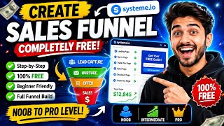 Create sales funnel completely free | Systeme Io | #sales
