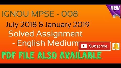 MPSE - 008 State Politics In India Assignment Solution july 2018 and January 2019