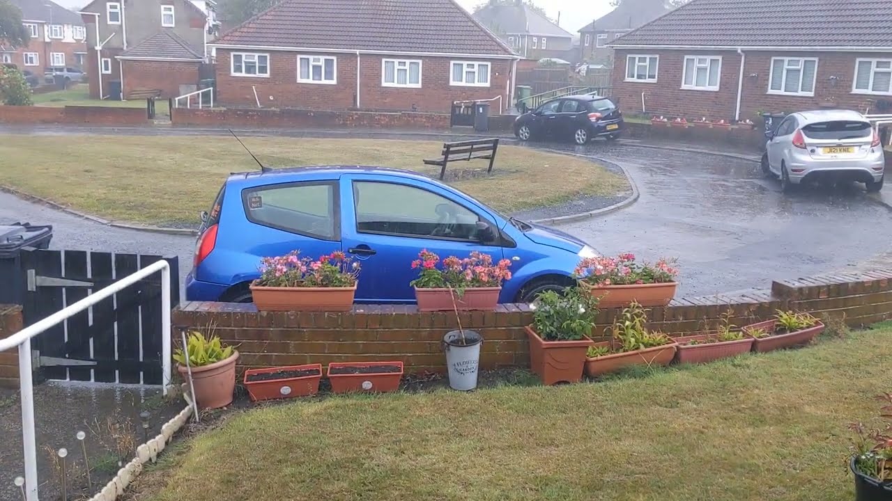 31st of August raining in Bedlington Station