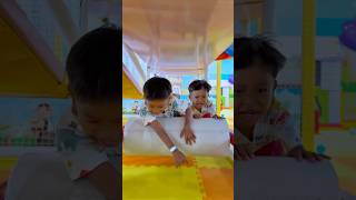 One two three start😅 Funny baby twins don't get mad if you lose😝😄 #fyp #shorts #funny
