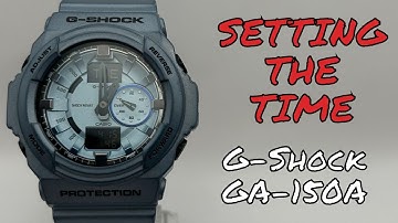 How To Set G Shock GA-150A Time and Hands Fast and Easy Tutorial