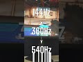 360Hz vs 540Hzの性能差がエグイ・・・