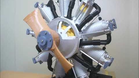 Radial Engine, Rotary-2 by 3D Printer