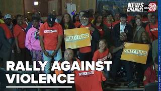 Community violence intervention groups hold a rally at the State Capitol
