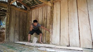 Building Farm Life - How To Building Cabin House Using Solid Wood Make Wall - Green Forest Life