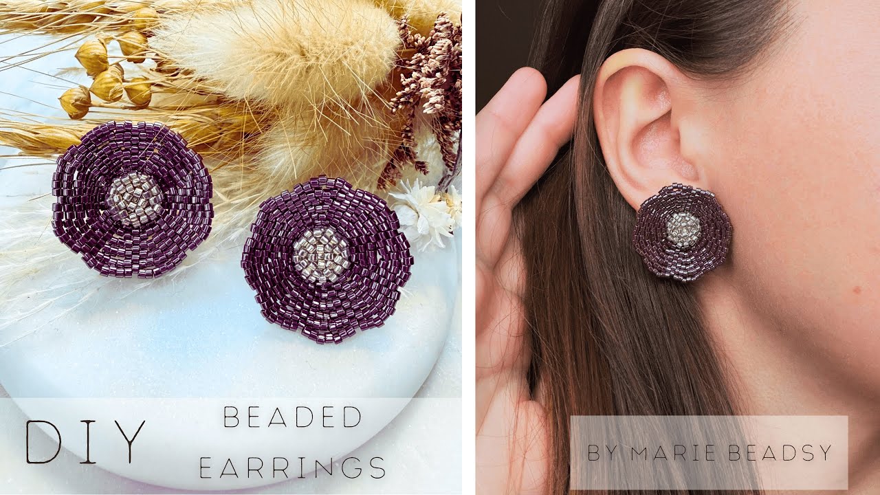 DIY Stylish Beaded Earrings | Easy Beading Tutorial by Marie Beadsy