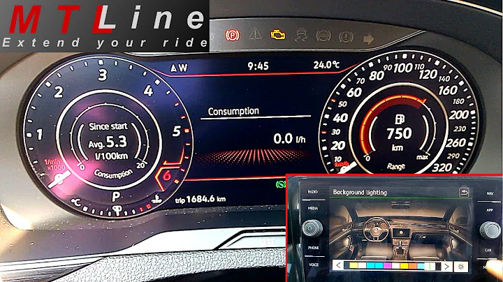 VW Passat B8 – activation of 10 colours illumination for instrument cluster and multimedia device