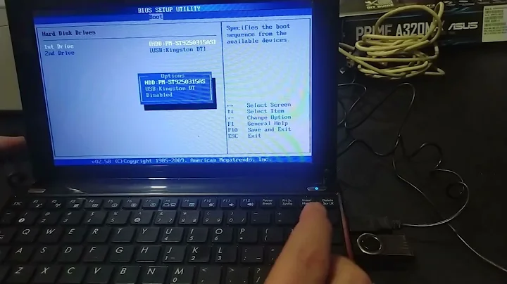 ASUS Eee PC - How to Boot from USB Memory