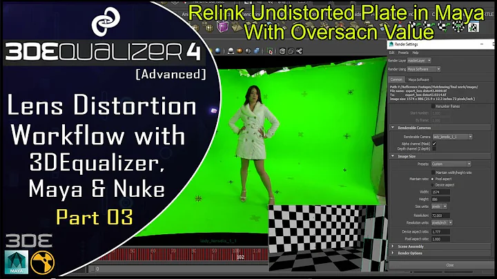 Lens Distortion Workflow with 3DEqualizer,Maya & Nuke Part 03/04 |Relink Undistorted Footage in Maya