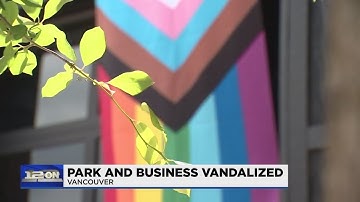 Vancouver residents speak up against hate after vandals target Pride flags, paint swastikas