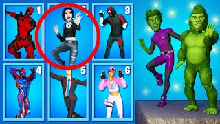 FORTNITE CHALLENGE PART #8 - GUESS IN WHICH DANCE TWO DANCES ARE MIXED.