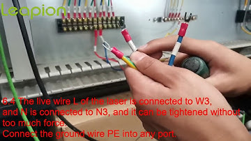 How to connect the laser source power wire and signal wire