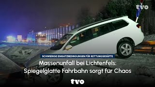 Massenunfall bei Lichtenfels: Spiegelglatte Fahrbahn sorgt für Chaos