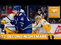 Nashville predators played uncharacteristic third period drop game one to vancouver canucks