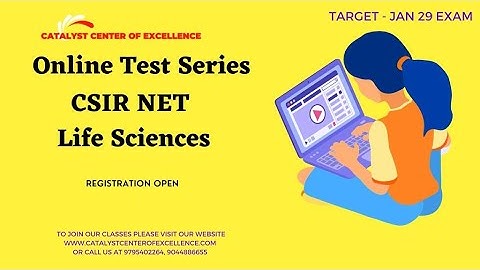 CSIR NET Life Sciences - Online test series by CATALYST