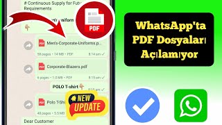 Whatsapp Pdf Dosyalarını Açamıyor Whatsapp Pdf Dosyası Açılmıyor Sorunu Nasıl Düzeltilir