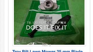 TB-130 part 2 - new blade adapter did I fix it