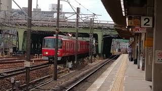 名鉄3500系3525F普通東岡崎行金山4番線到着