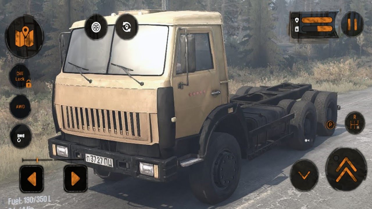 Spintires MudRunner Mobile: Crossing Map HARDCORE Gameplay | Mudrunner Android Gameplay