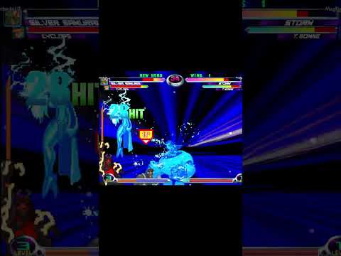 MvC2: DragonLordx10 - Samurai + Cyke AAA Raimeken 70 hit 90% Combo .:6.22.25:.