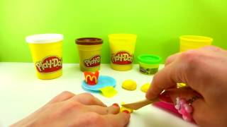 Play Doh McDonalds Meal Step By Step Creation / Пластилин Плей До