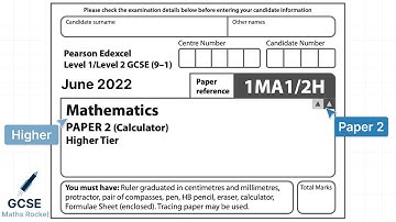 Edexcel GCSE Maths | June 2022 Paper 2 Higher | Walkthrough