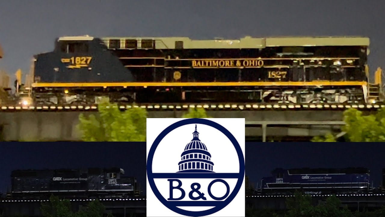 CSX 1827 New Baltimore & Ohio Heritage & Two GMTX Leasers Trail on M542