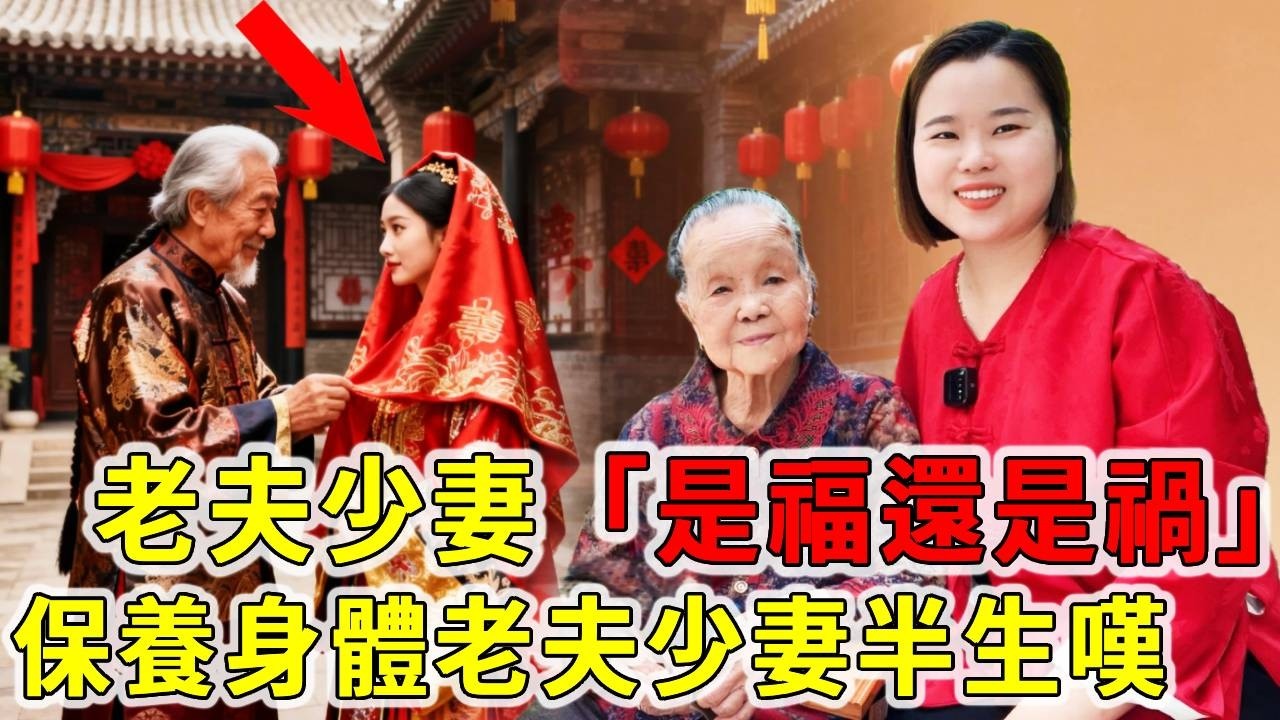 老夫少妻到底是福還是禍呢？老話說得好「少夫老妻一生福，老夫少妻半生嘆」保養好身體！【大脸妹传承粤语文化】