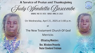 Live Stream of Funeral Service for Judy Wendella Bascombe