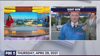 Meteorologist's map accidentally replaced with reporter's face in hilarious clip | FOX 5 DC