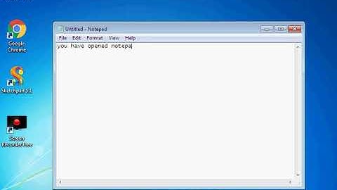 how to open notepad in windows 7