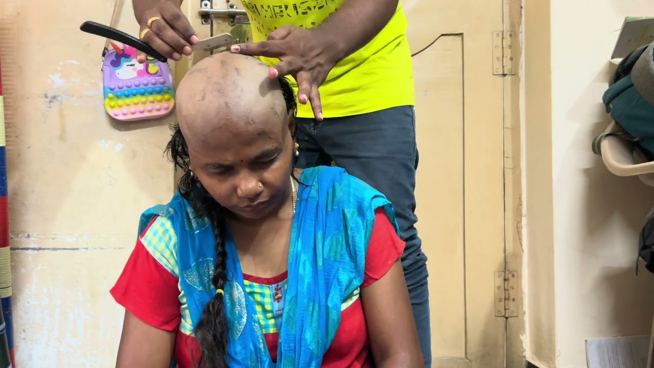 Braided Shave Long Hair Donation in Andhrapradesh  contact 9666406586 #headshavelatest