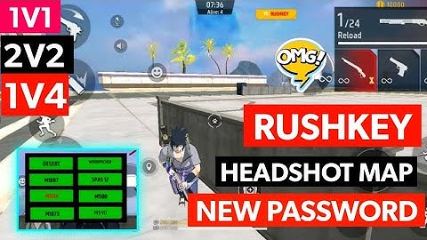 RUSHKEY HEADSHOT MAP NEW PASSWORD | 1V1,1V2,1V4,3V3  NO BODY ONLY HEADSHOT MAP CODE | Pt 33