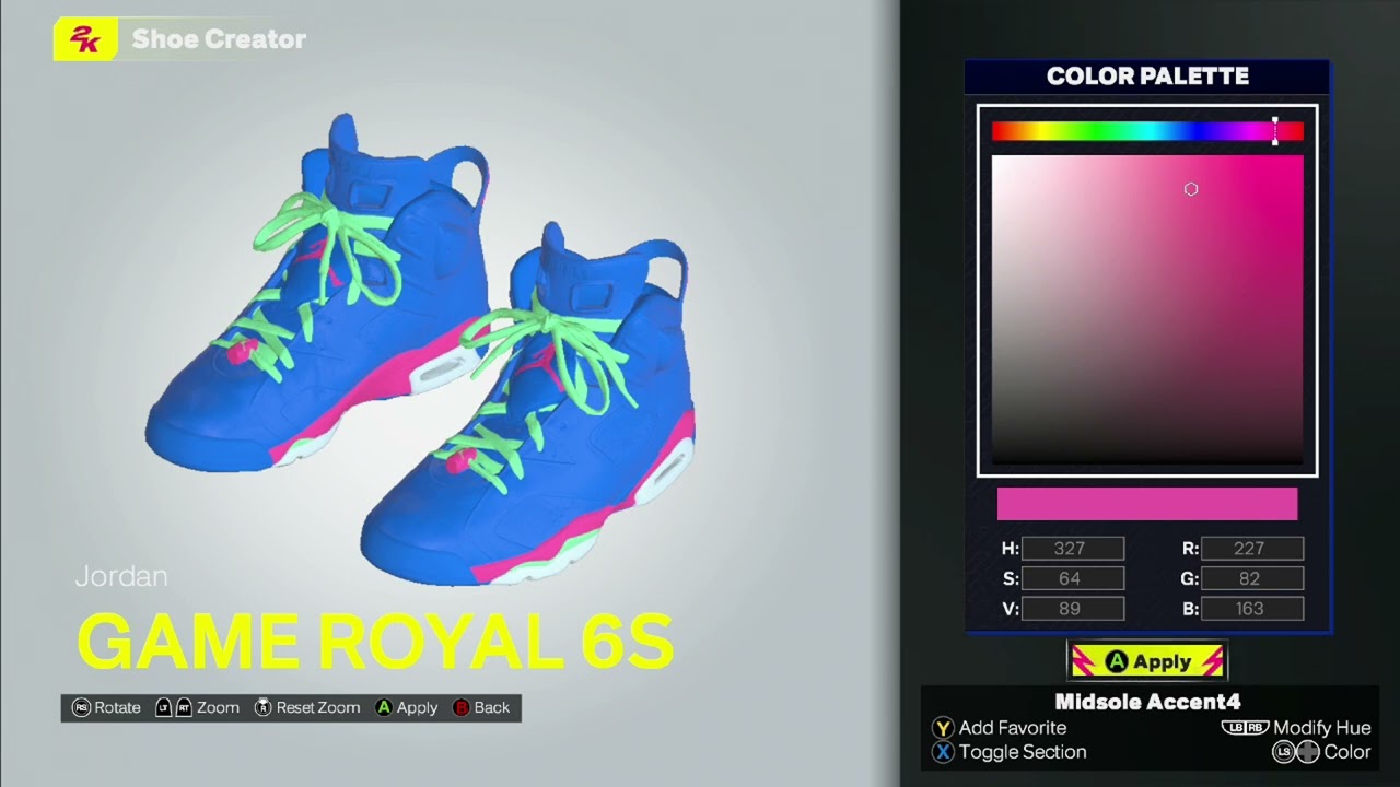 NBA 2K25 Next Gen Shoe Creator - Air Jordan 6s 