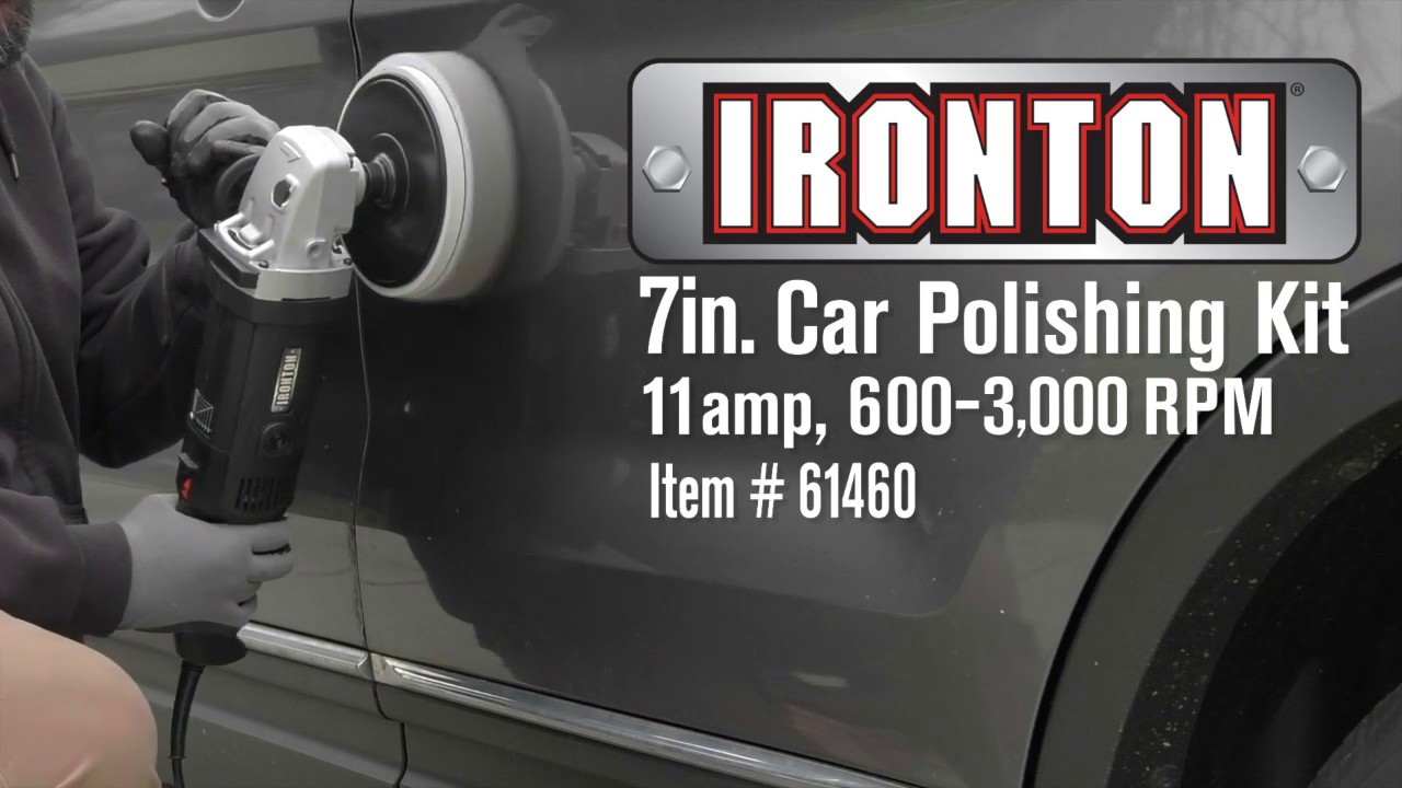 Ironton 7in. Car Polishing Kit 11 Amp 6003000 RPM 