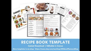 How to Make a Cookbook in Canva (Using a Quick & Easy Template)