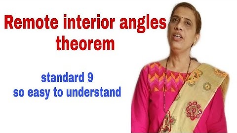 Remote interior angles theorem, standard 9, Triangles, Geometry by Math-my life Devyani