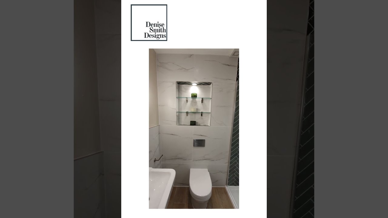 Masculine bathrooms before and after remodelling.