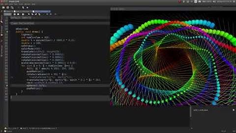 Live coding 2D/3D spirals in Praxis LIVE
