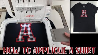 Applique a shirt on Embroidery Machine