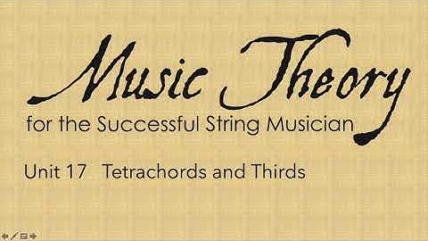 17.1Introduction to Tetrachords