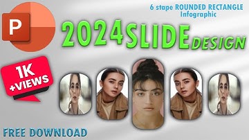 Powerpoint slides Design Tutorial 6 step Modern presentation.