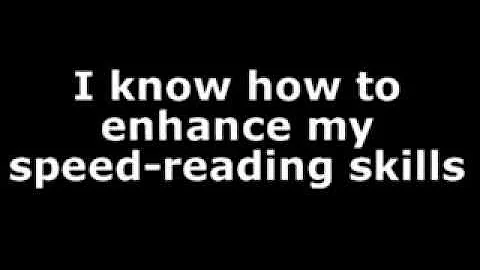 Speed reading - affirmation video