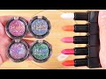 【ASMR】化粧品でクリアスライムの色付け #61【スライム動画】